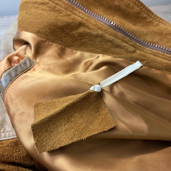 Vintage Western Tan Brown Suede Jacket - Picture 5 of 6